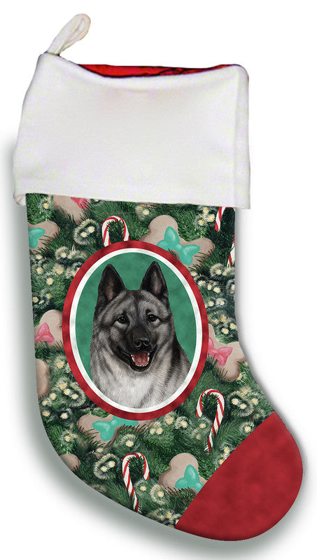 Norwegian Elkhound- Best of Breed Christmas Stocking Best of Breed