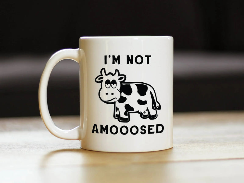 Not Amoosed Coffee Mug - Cow Gifts and Decor Bevvee