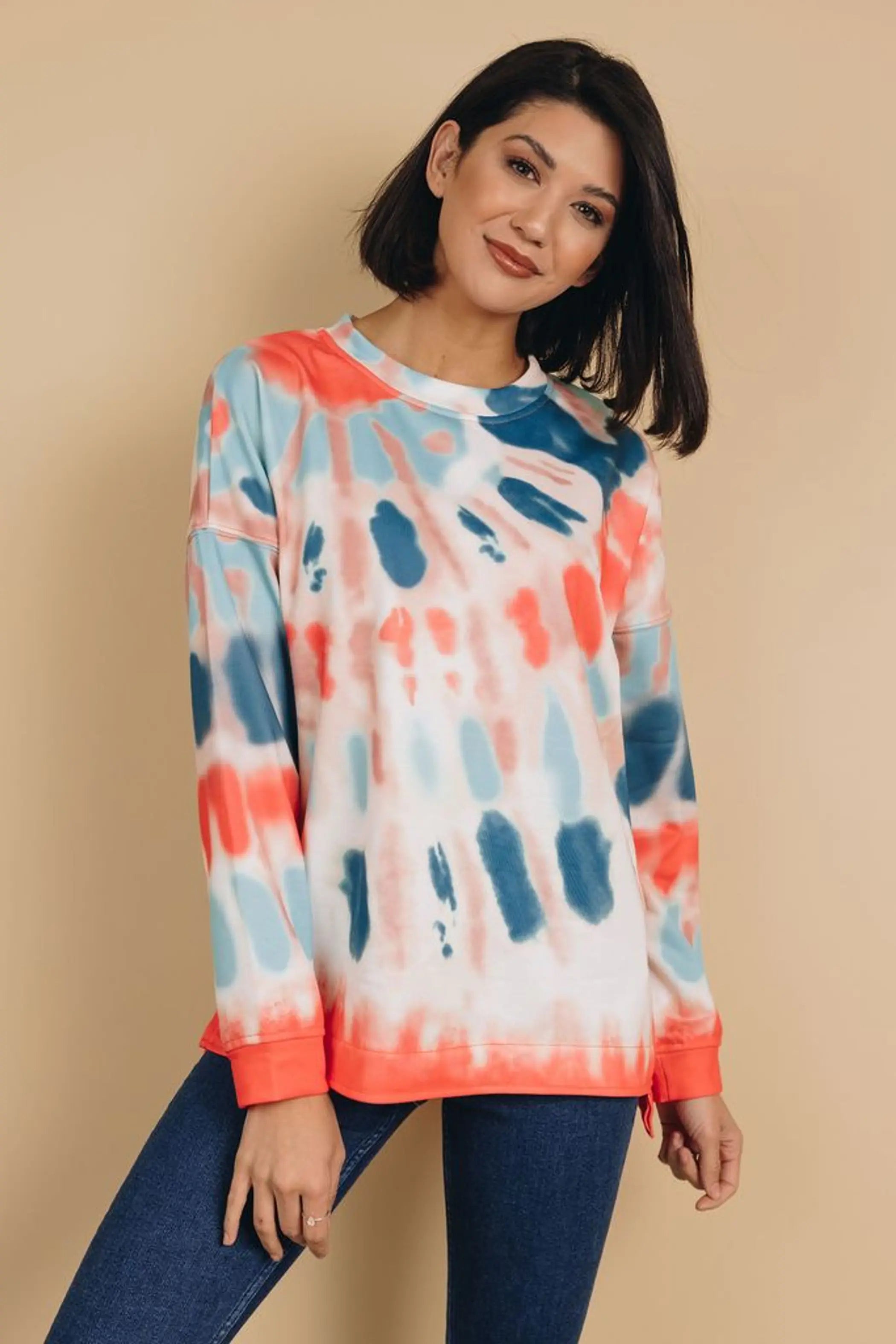 Not Your Boyfriend's Tie Dye Sweatshirt Stay Warm in Style