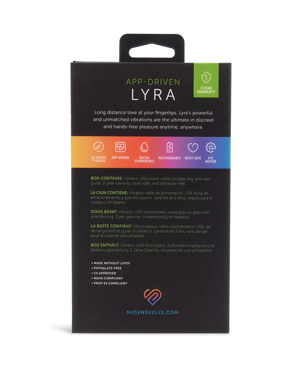 Nu Sensuelle Lyra Panty Vibe App Driven - Black Nu Sensuelle