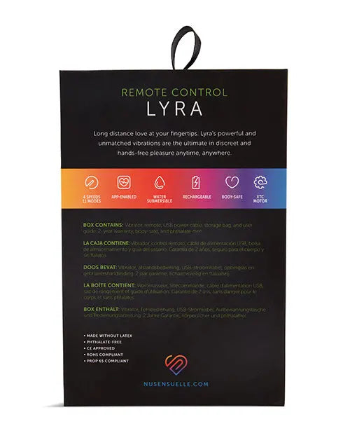 Nu Sensuelle Lyra Remote & App Enabled Panty Vibe Novel Creations Usa INC