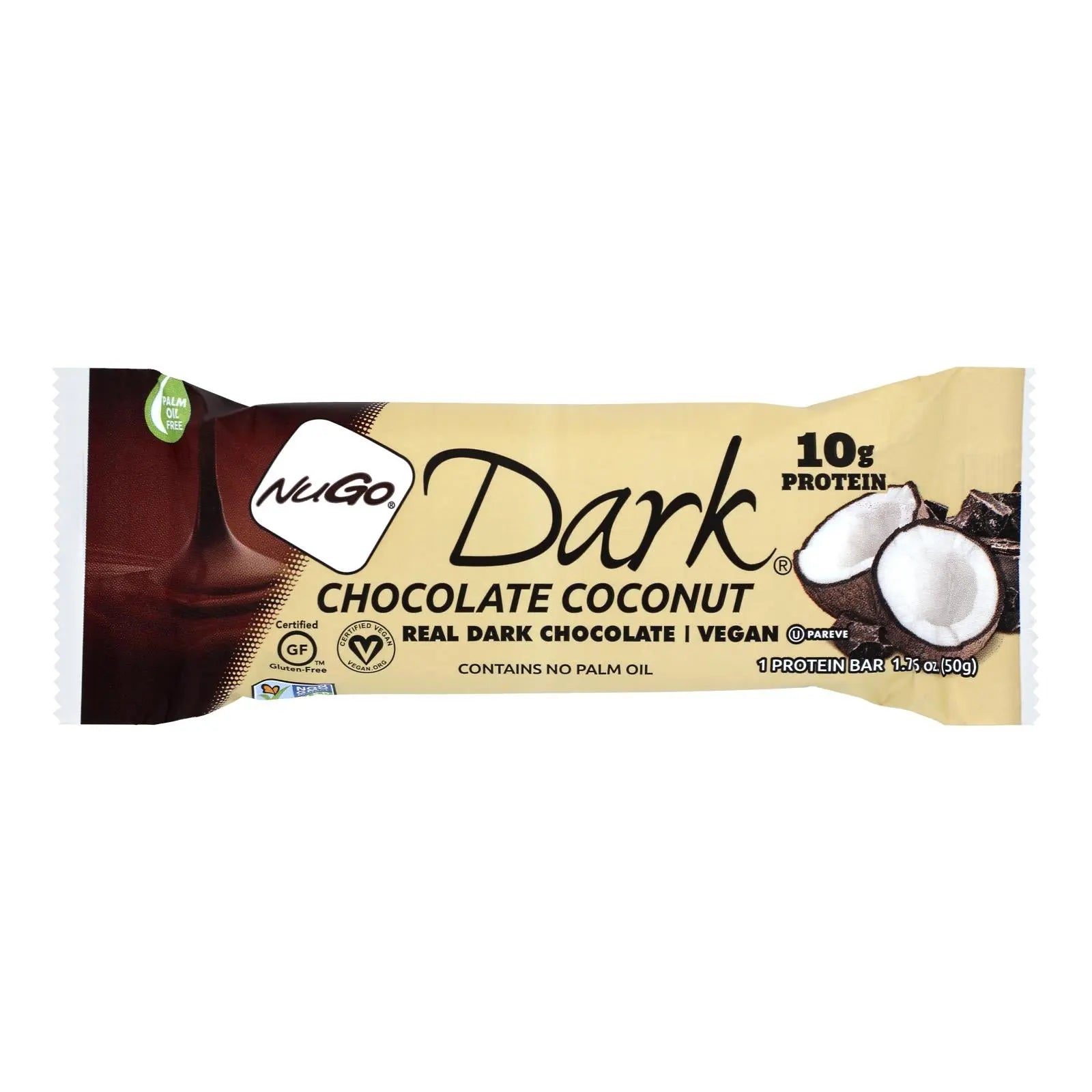 Nugo Nutrition Bar - Nugo Dark - Chocolate Coconut - 1.76 Oz - 1 Case Nugo Nutrition Bar