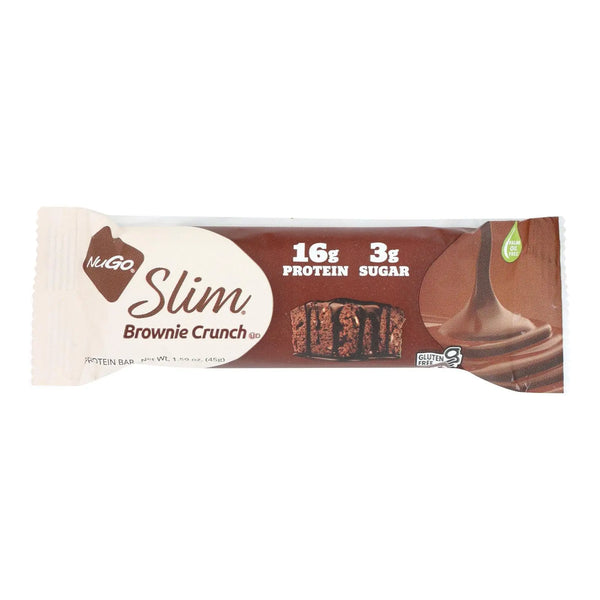 Nugo Nutrition Bar - Slim - Brownie Crunch - 1.59 Oz Bars - Case Of 12 Nugo Nutrition Bar