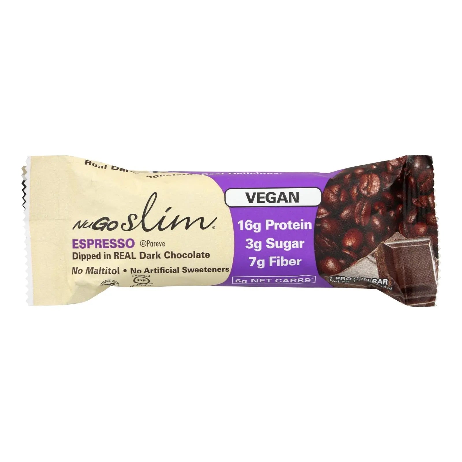 Nugo Nutrition Bar - Slim - Espresso - 1.59 Oz Bars - Case Of 12 Nugo Nutrition Bar