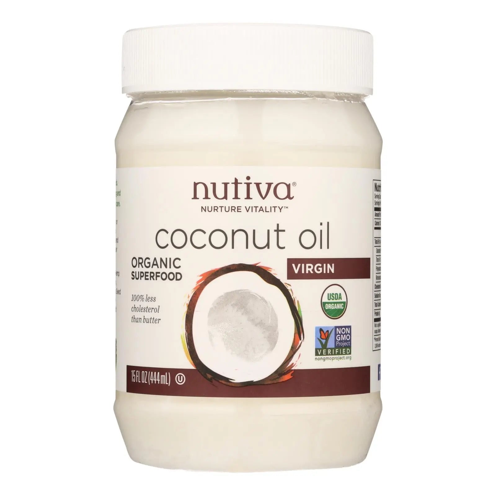 Nutiva Virgin Coconut Oil Organic - 15 Fl Oz Nutiva