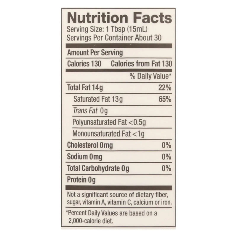 Nutiva Virgin Coconut Oil Organic - 15 Fl Oz Nutiva