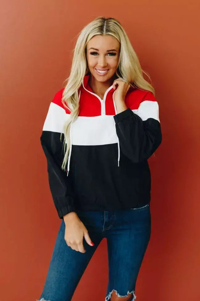 OEM Push It Colorblock Windbreaker Stay Warm in Style