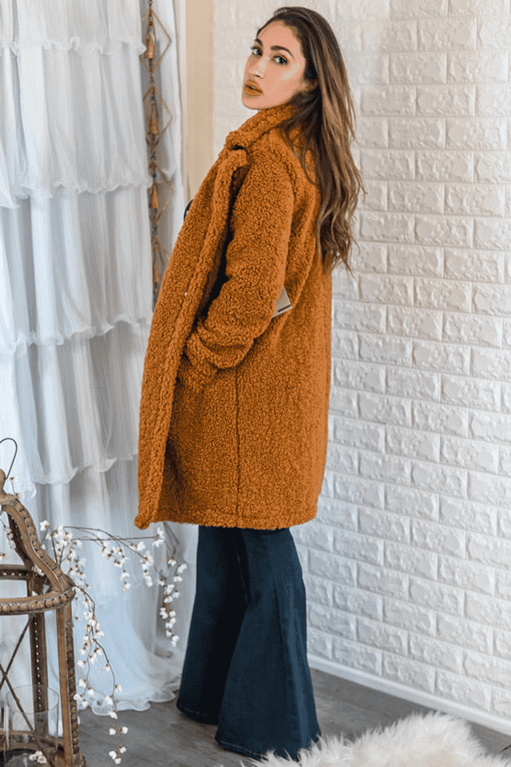 OH Teddy Baby Faux Fur Teddy Coat Camel SurelyMine