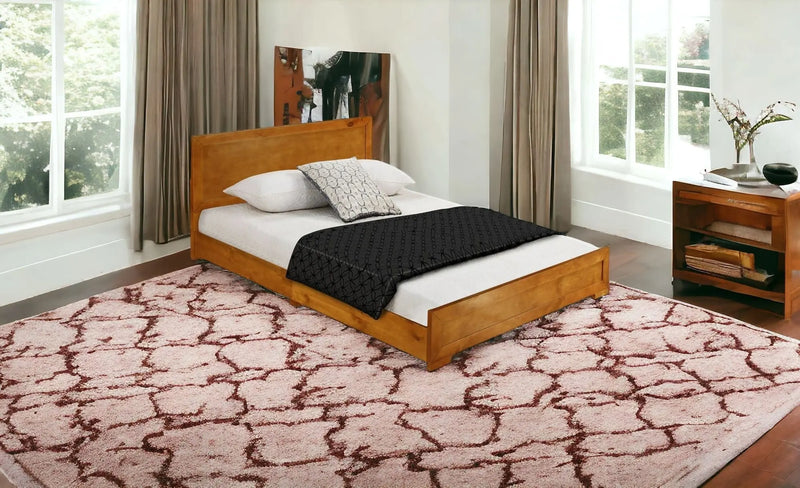 Oak Wood King Bed Frame Homeroots Bed & Bath
