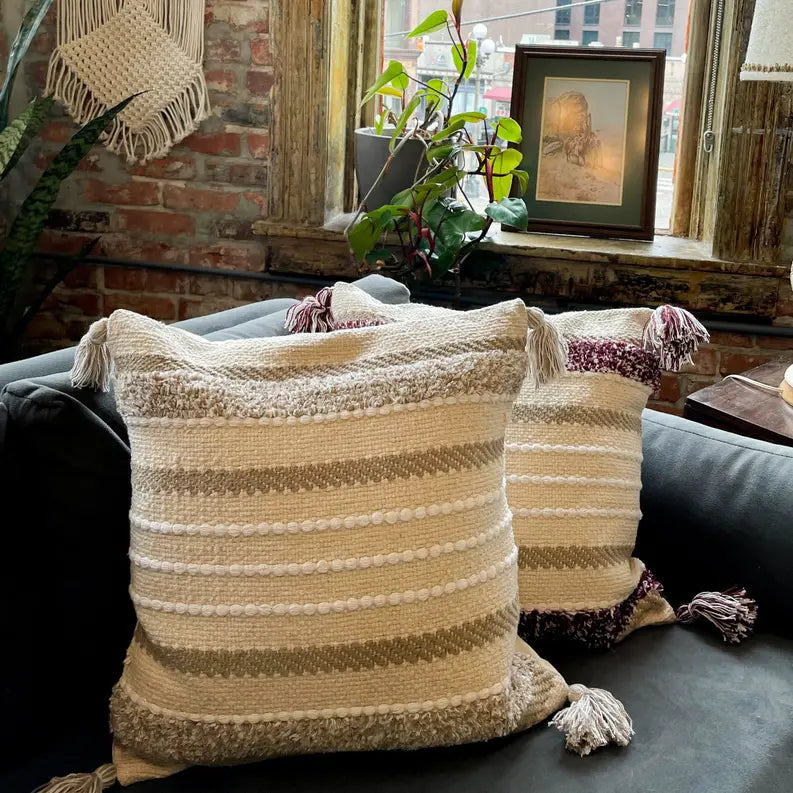 Oasis Cotton Throw Pillows Bit of Meraki