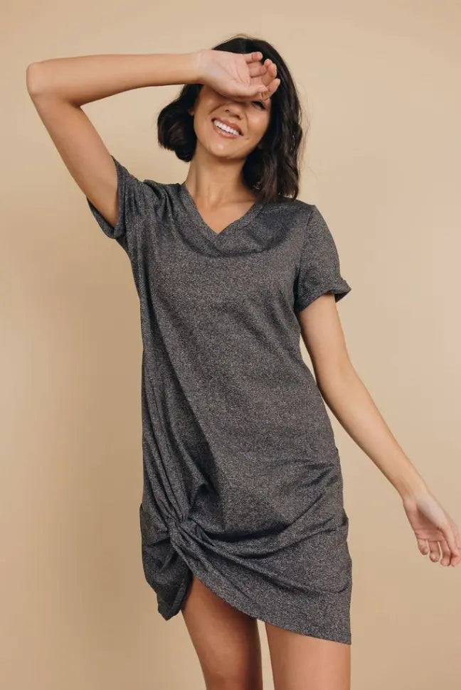 Odell Knotted Mini Dress Stay Warm in Style