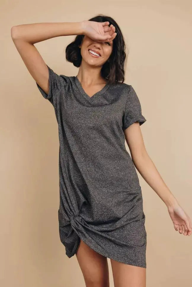 Odell Knotted Mini Dress Stay Warm in Style