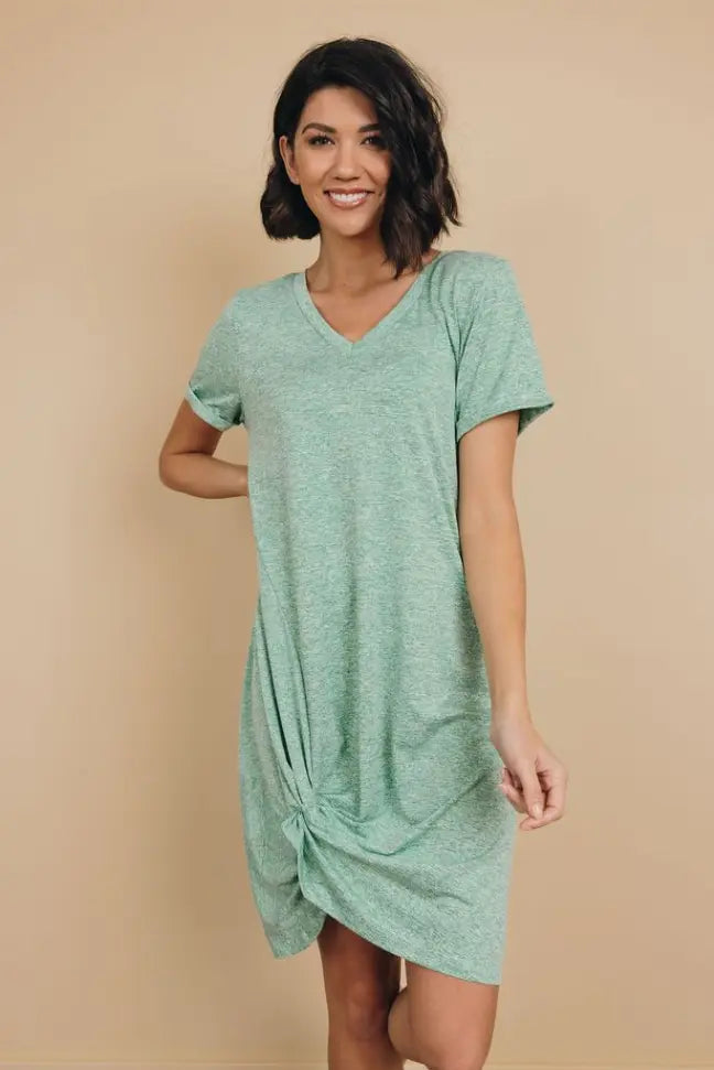 Odell Knotted Mini Dress Stay Warm in Style
