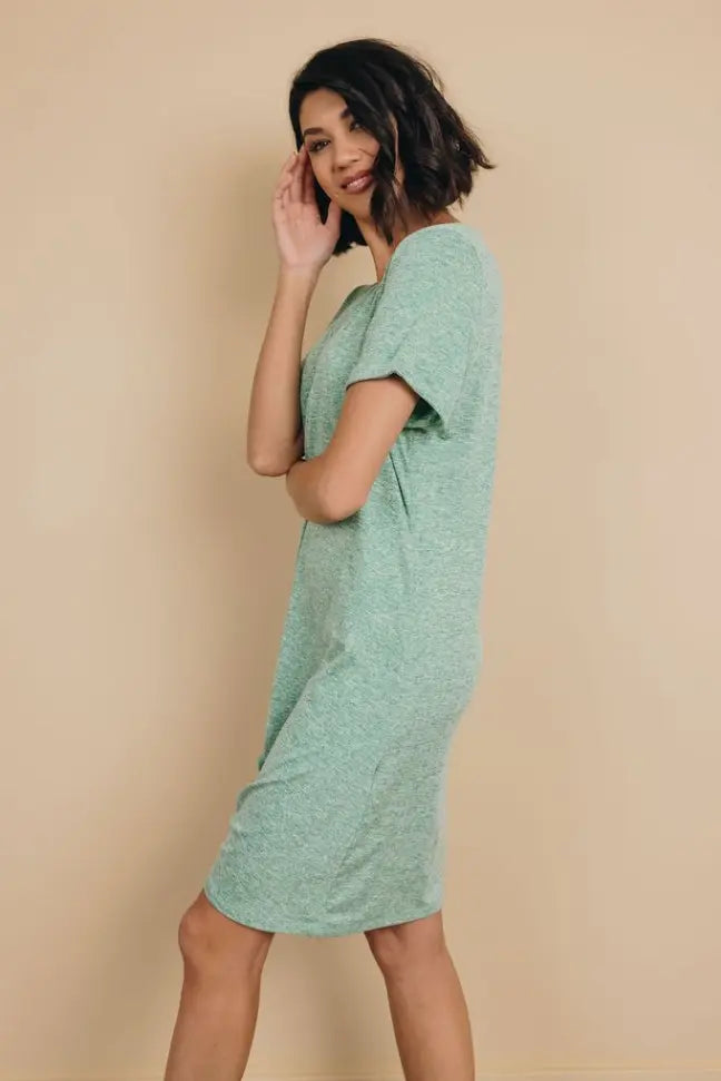 Odell Knotted Mini Dress Stay Warm in Style