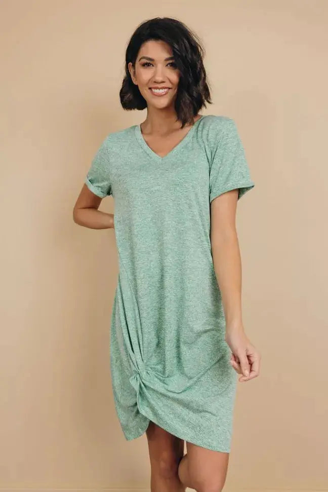 Odell Knotted Mini Dress Stay Warm in Style