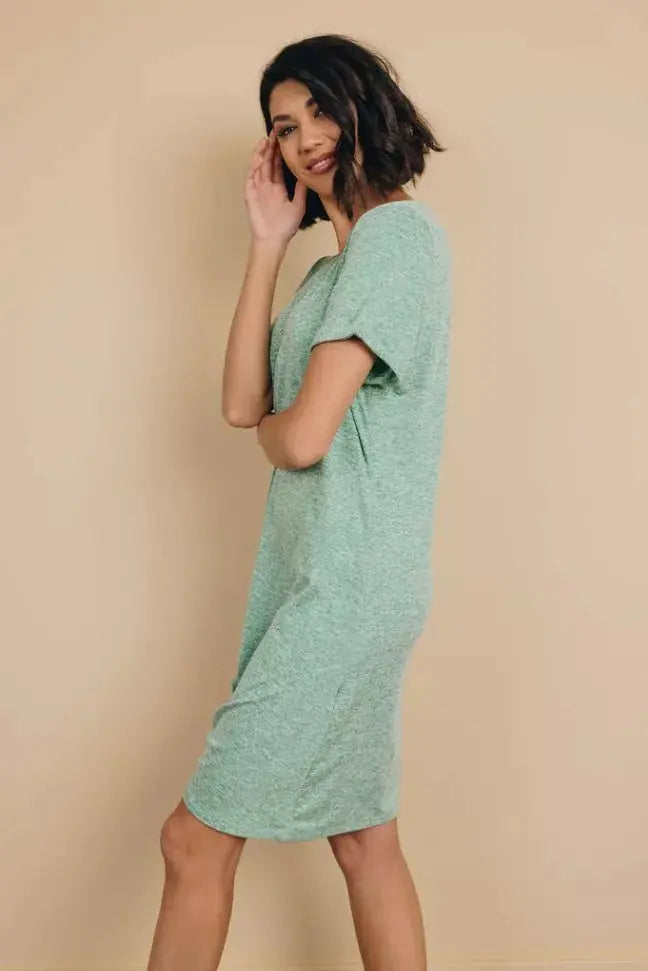 Odell Knotted Mini Dress Stay Warm in Style