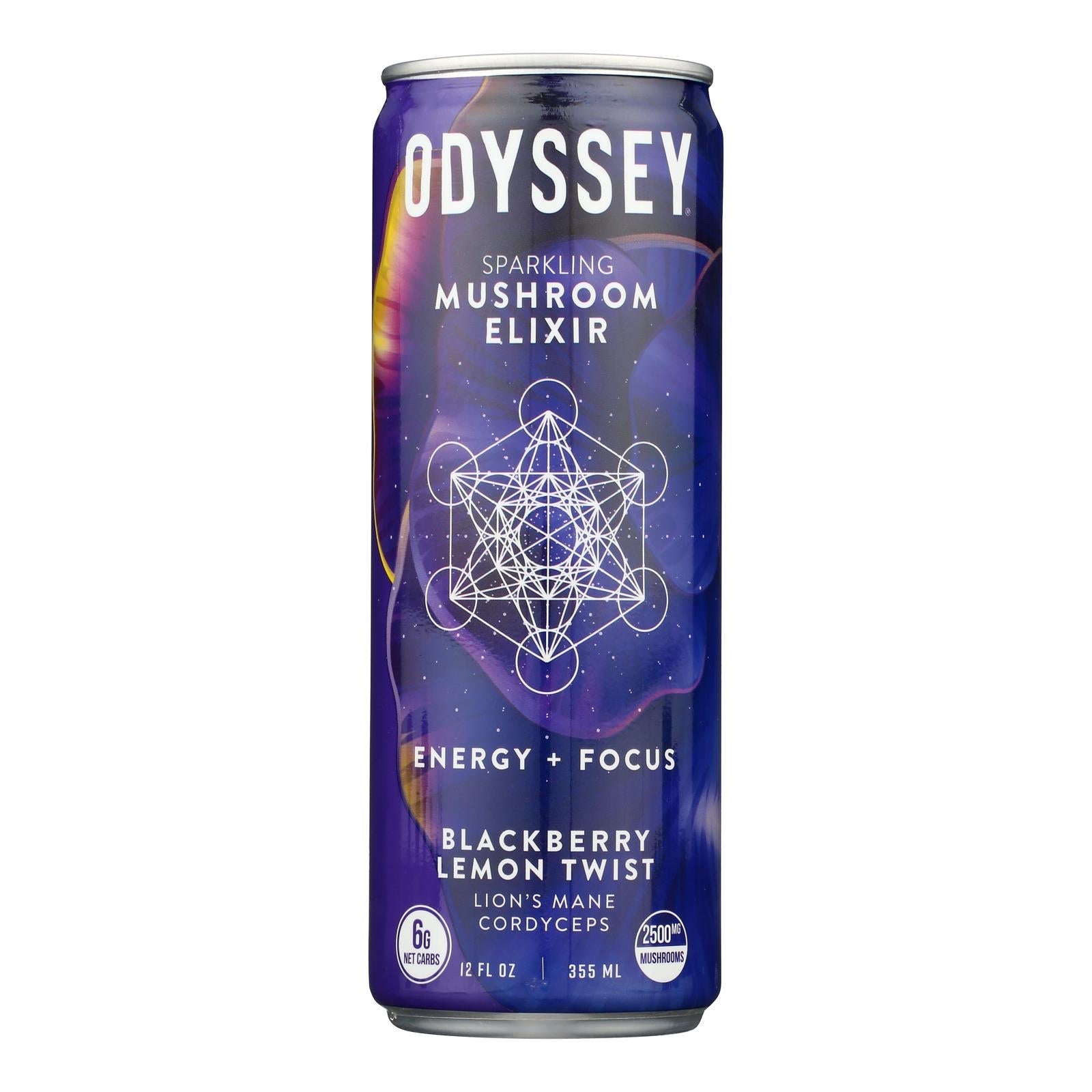 Odyssey - Sparkling Energy Blkbry Lemon - Case Of 12-12 Fz - GreatEagleInc