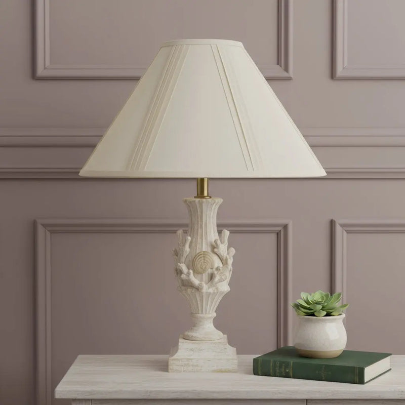 Off White Linen Pleated Empire Lamp Shade Homeroots Lighting