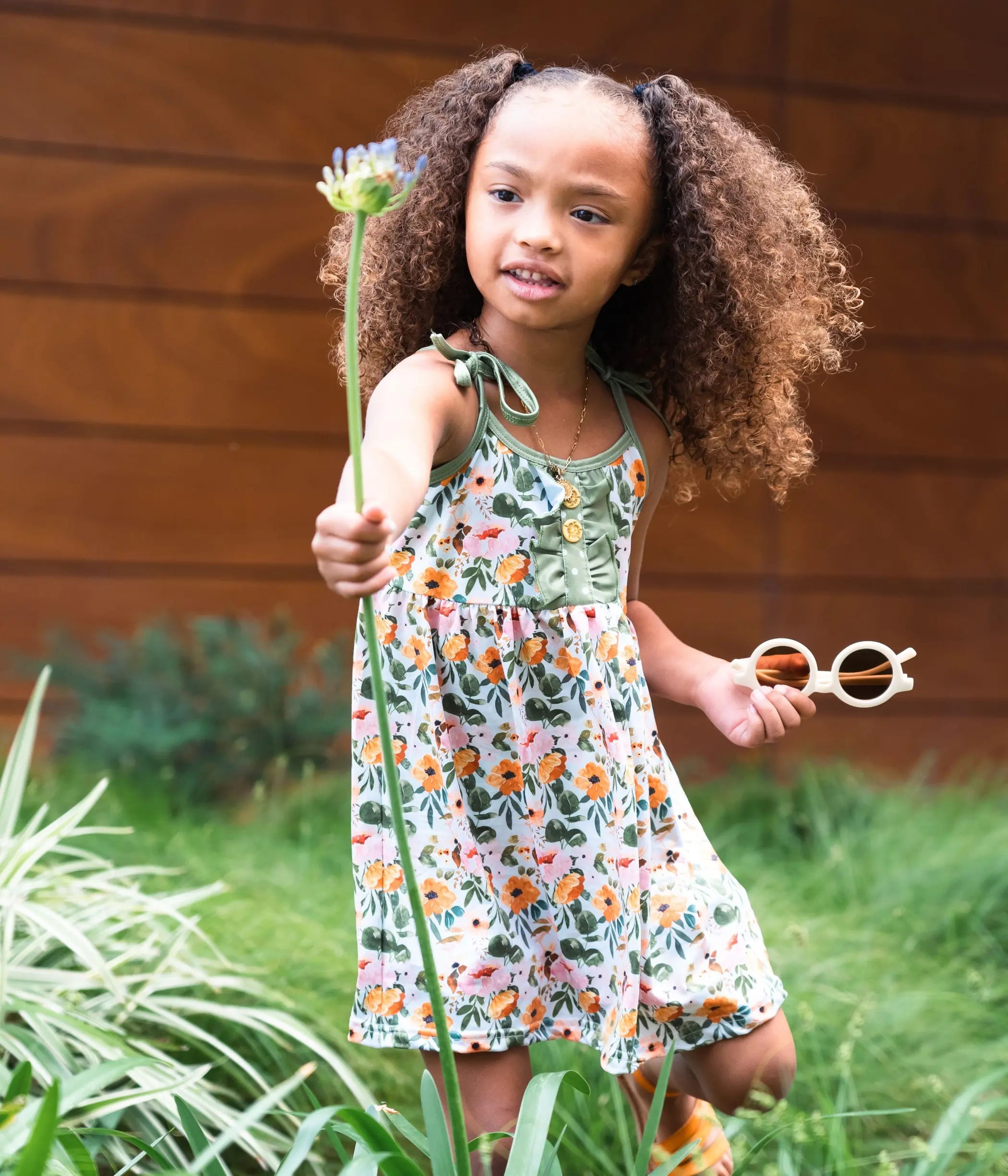 Olive Green Floral Savannah 2 pc Tunic Sell It LLC