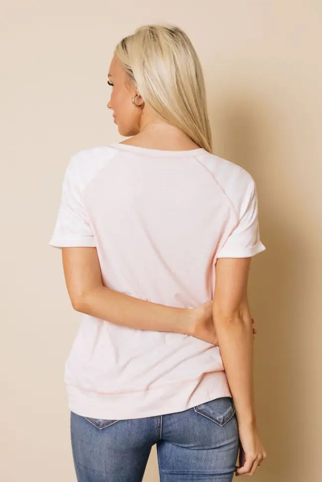 Olympe Sleeve Striped T-shirt Stay Warm in Style