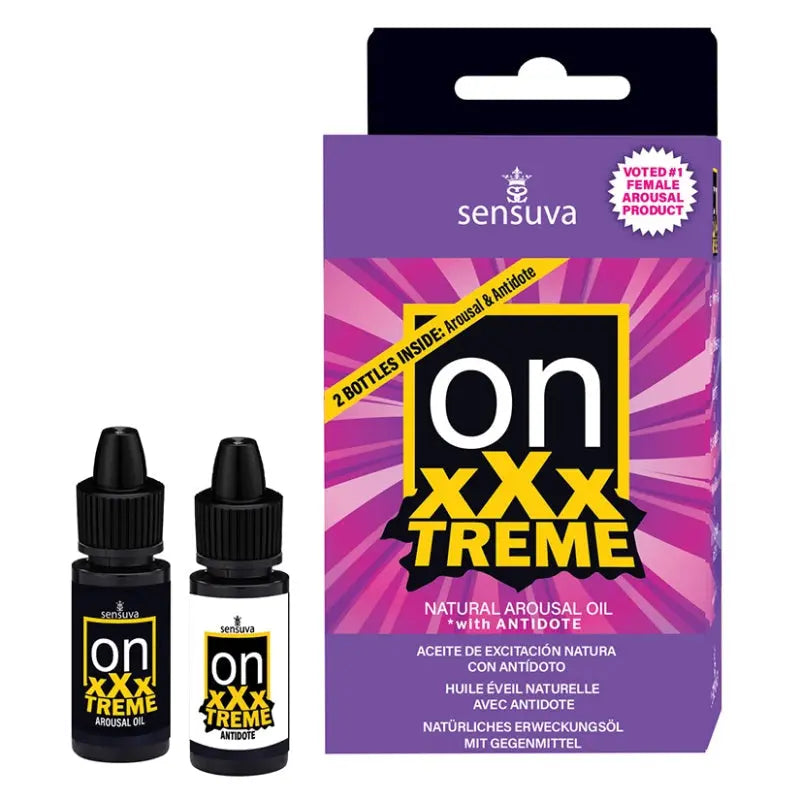 On Xxxtreme Arousal Oil 0.17 Fl Oz With Antidote Oil Sensuva