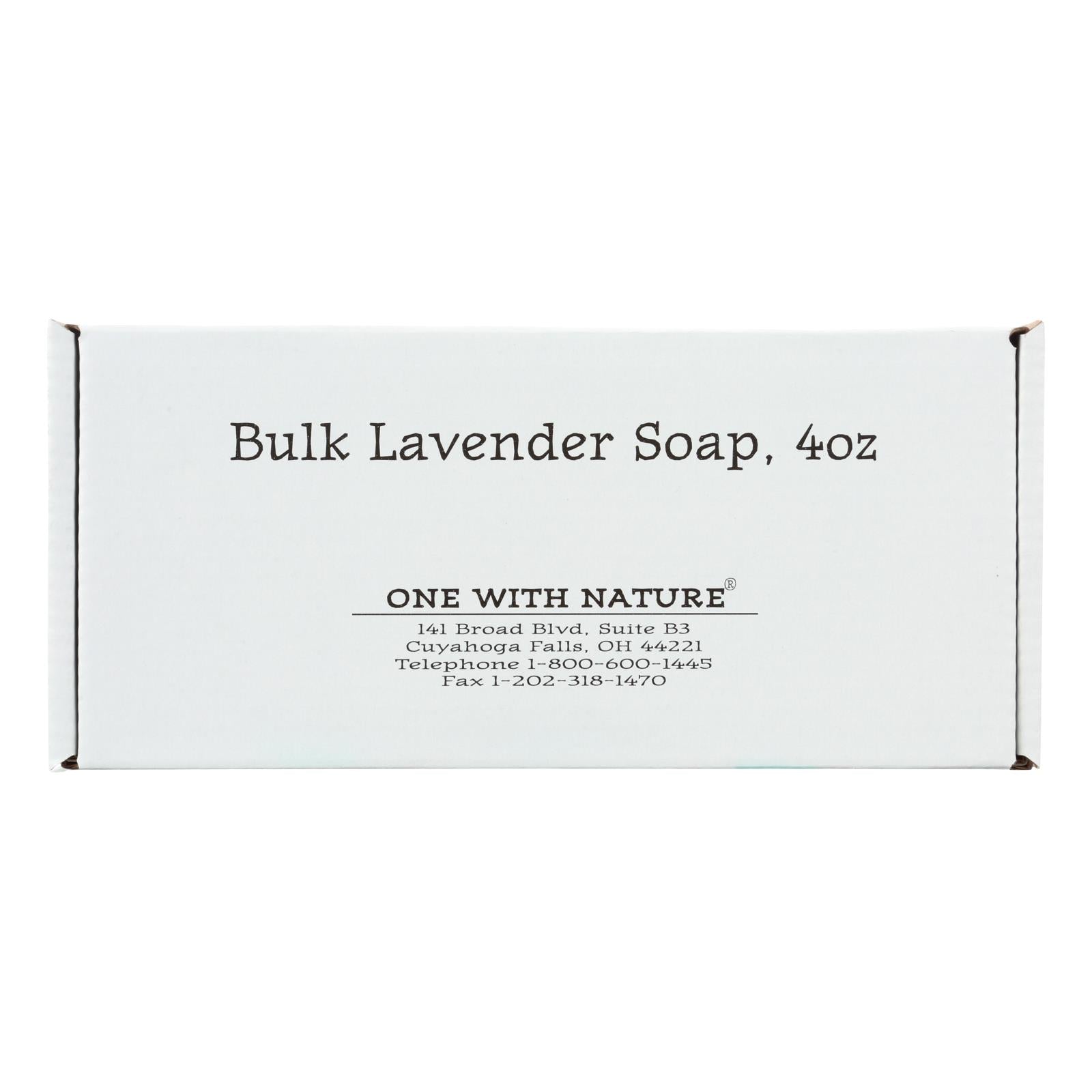 One With Nature Bar Soap - Lavender - Case Of 24 - 4 Oz. One With Nature