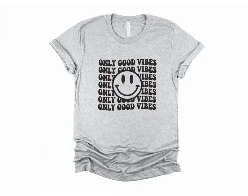 Only Good Vibes Shirt Smiley Face Shirt | 90s Shirt Stiles Tee