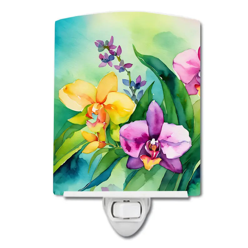 Orchids Ceramic Night Light Caroline's Treasures