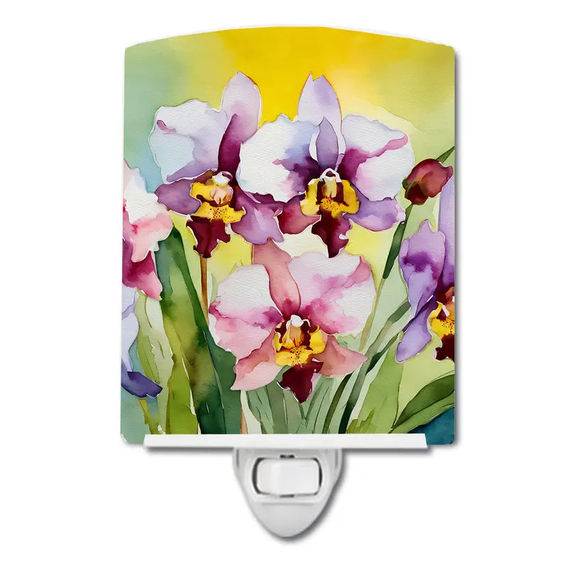 Orchids Ceramic Night Light Caroline's Treasures