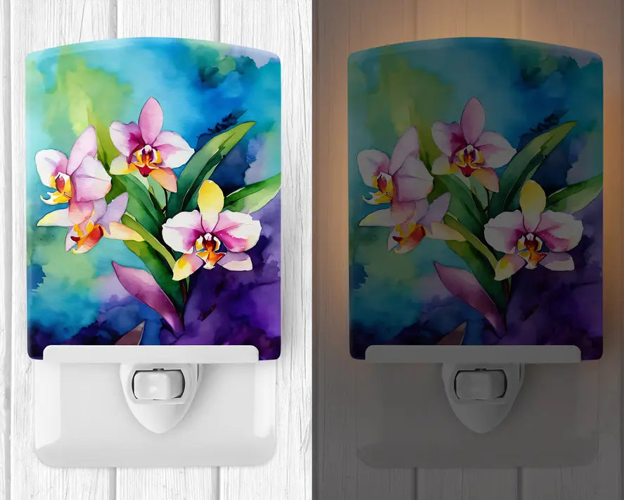 Orchids Ceramic Night Light Caroline's Treasures
