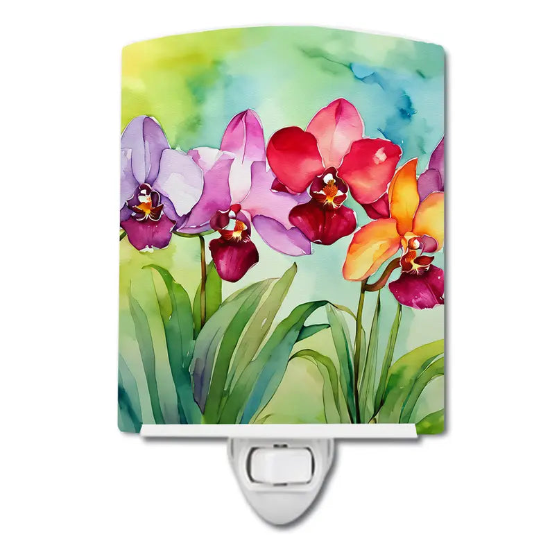 Orchids Ceramic Night Light Caroline's Treasures