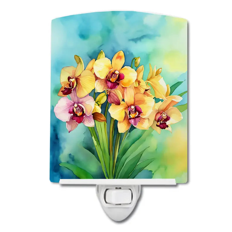 Orchids Ceramic Night Light Caroline's Treasures