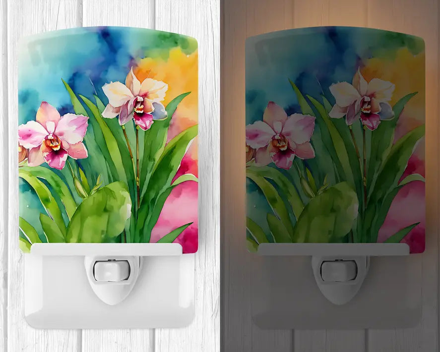 Orchids Ceramic Night Light Caroline's Treasures
