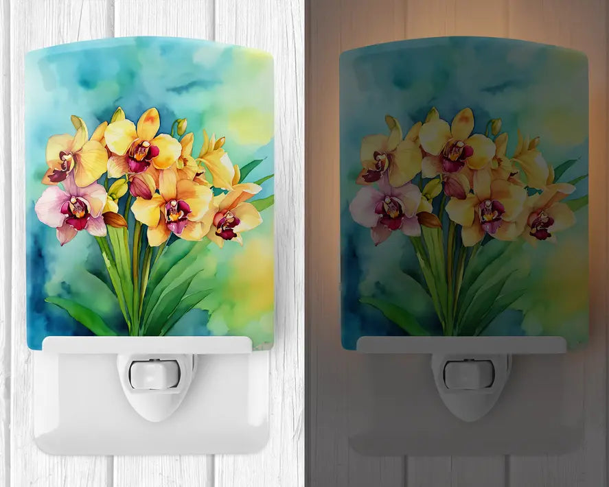 Orchids Ceramic Night Light Caroline's Treasures
