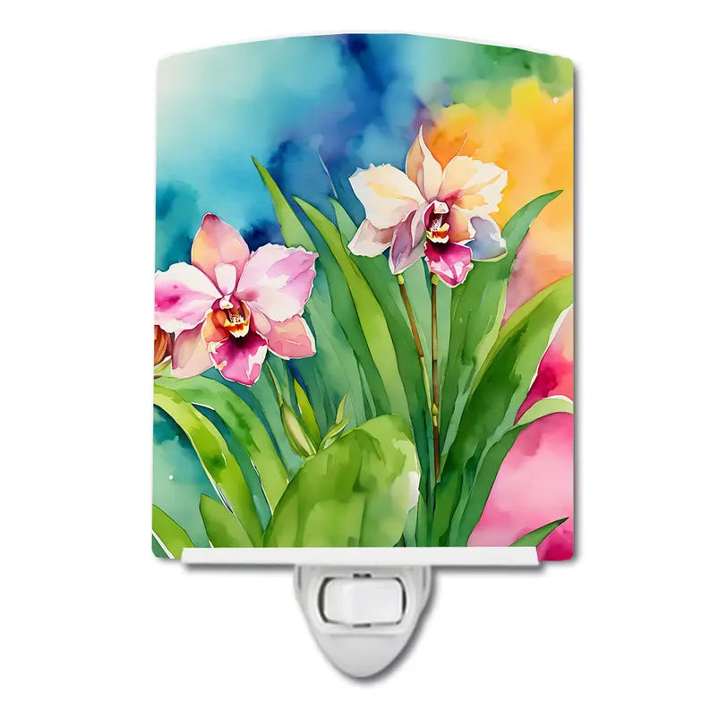 Orchids Ceramic Night Light Caroline's Treasures