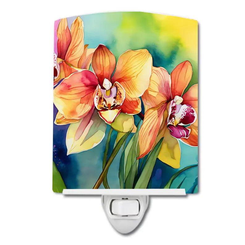 Orchids Ceramic Night Light Caroline's Treasures