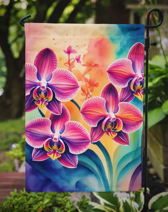 Orchids in Color Garden Flag Caroline's Treasures