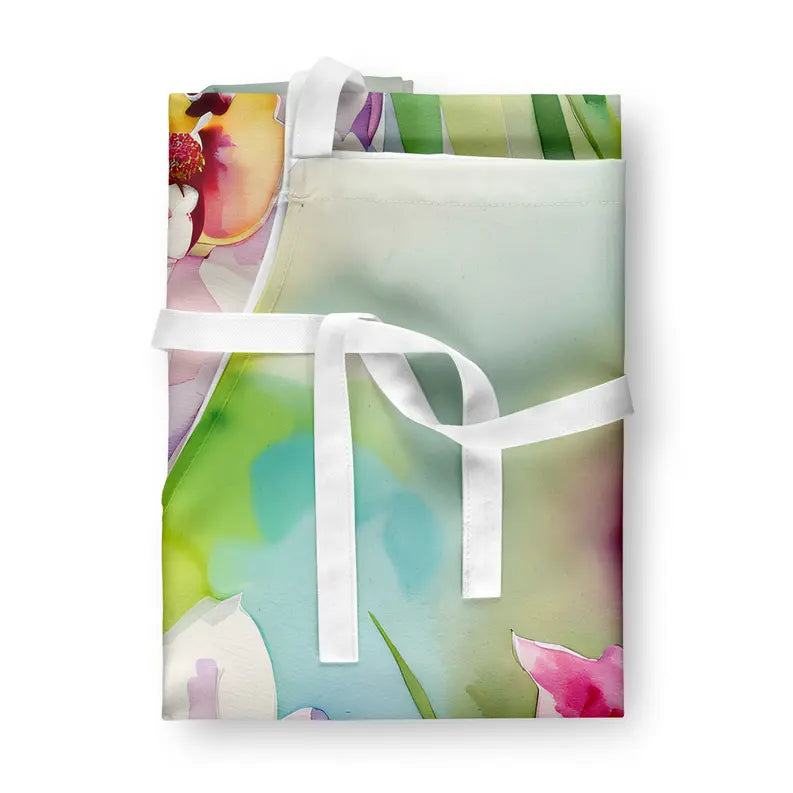 Orchids in Watercolor Apron Caroline's Treasures