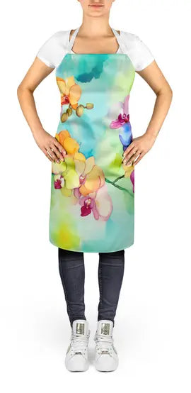 Orchids in Watercolor Apron Caroline's Treasures