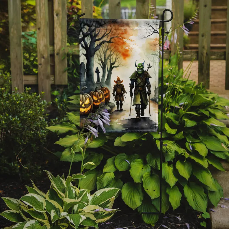 Orcs Spooky Halloween Garden Flag Caroline's Treasures