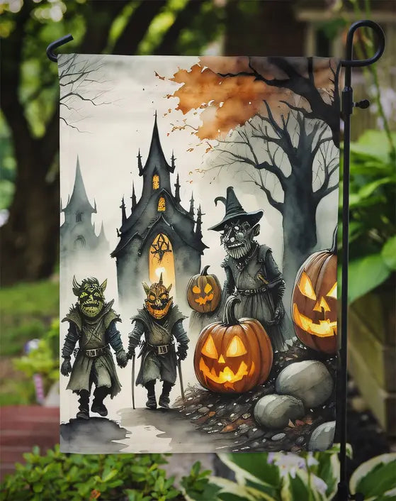 Orcs Spooky Halloween Garden Flag Caroline's Treasures