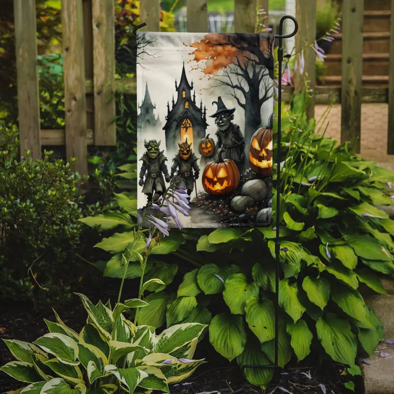 Orcs Spooky Halloween Garden Flag Caroline's Treasures