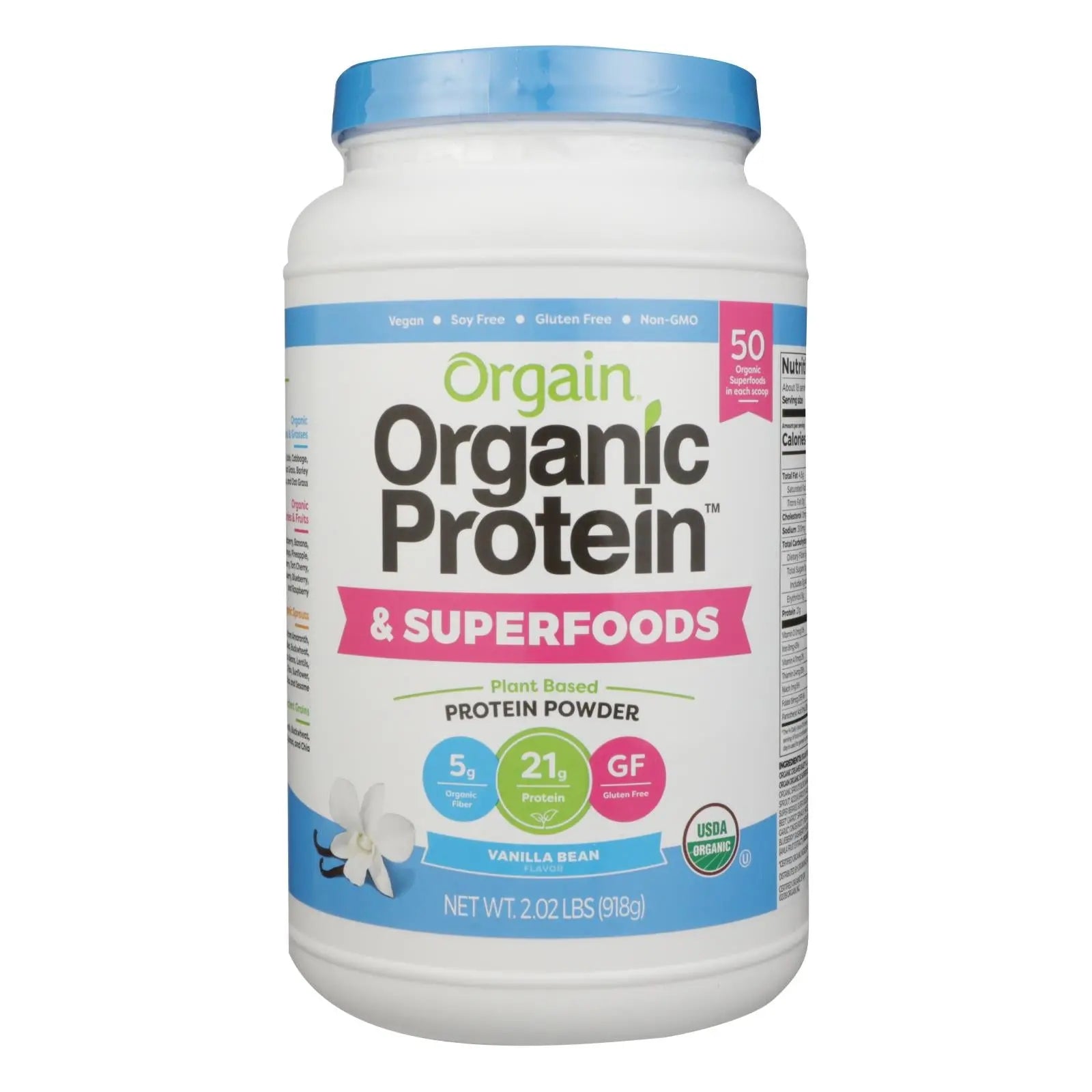 Orgain - Protein Powder Plnt Vanilla - 1 Each - 2.02 Lb Orgain