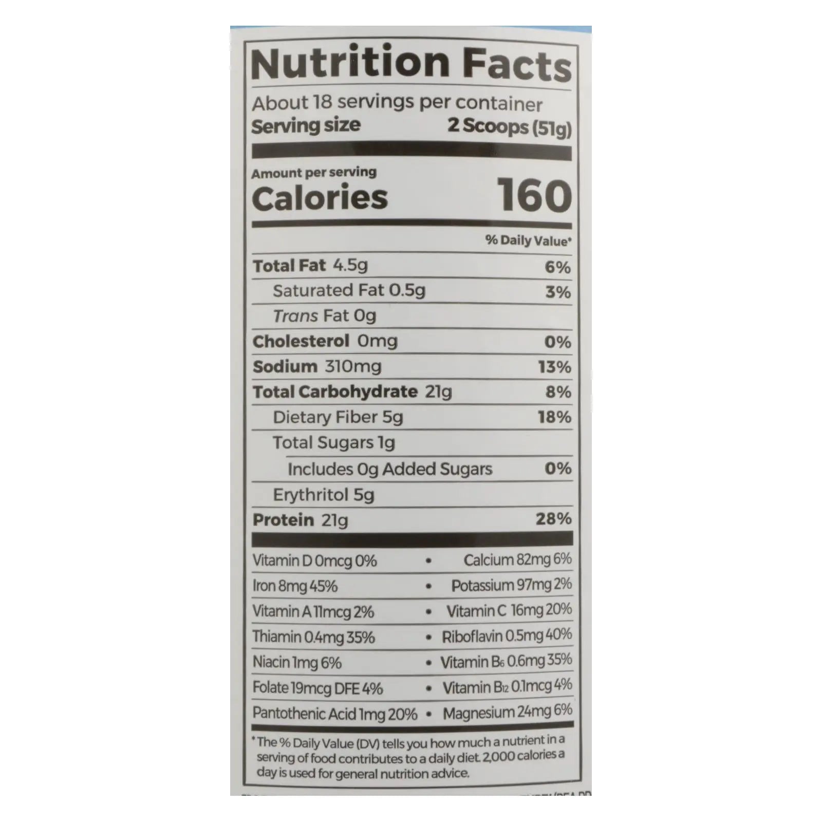 Orgain - Protein Powder Plnt Vanilla - 1 Each - 2.02 Lb Orgain