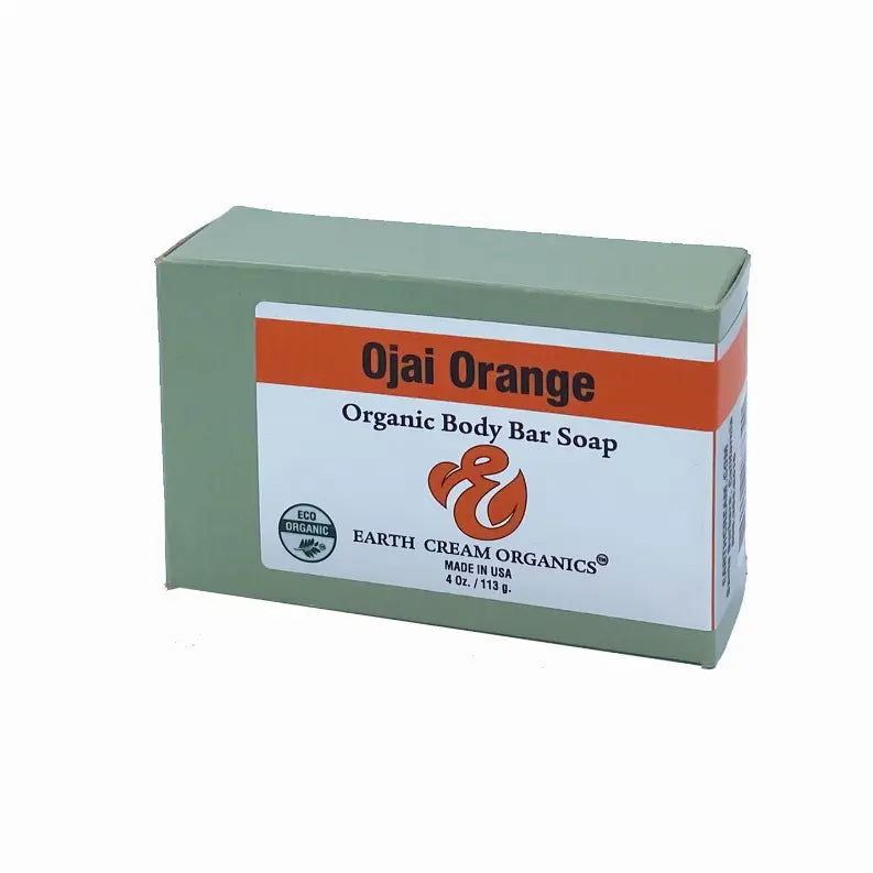 Organic Body Bar Soap, Ojai Orange 3 pack Earth Cream Organics