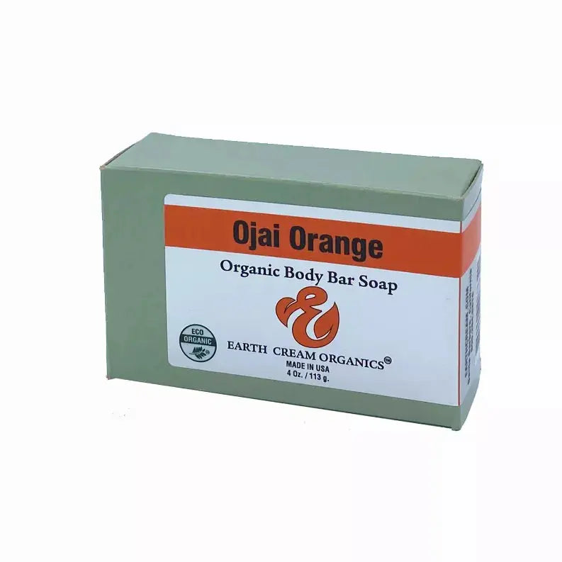 Organic Body Bar Soap, Ojai Orange 3 pack Earth Cream Organics