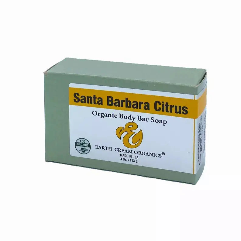 Organic Body Bar Soap, Santa Barbara Citrus 3 pack Earth Cream Organics