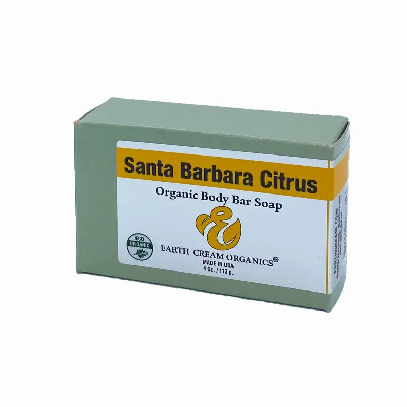 Organic Body Bar Soap, Santa Barbara Citrus 3 pack Earth Cream Organics