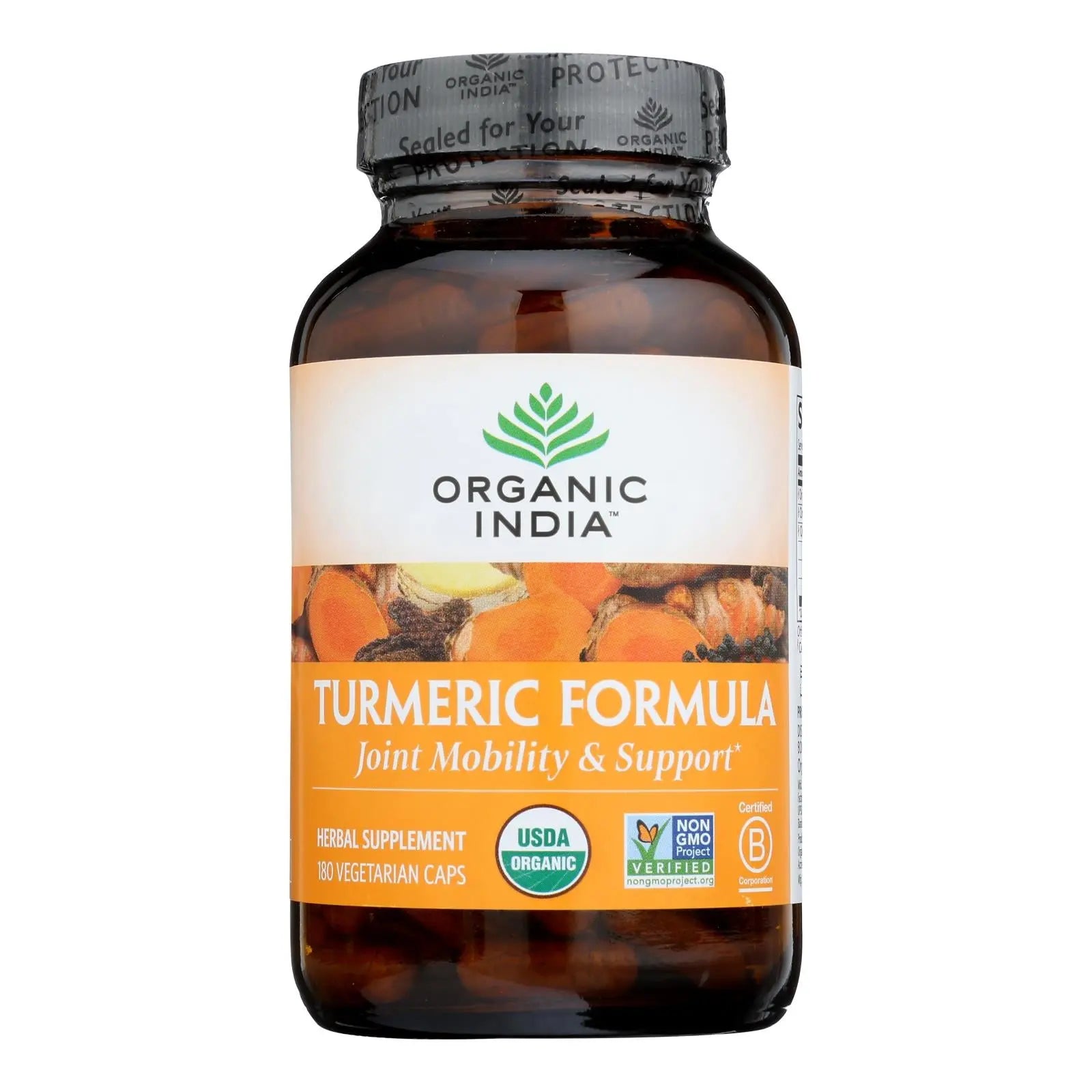 Organic India Usa Whole Herb Supplement, Tumeric  - 1 Each - 180 Vcap Organic India