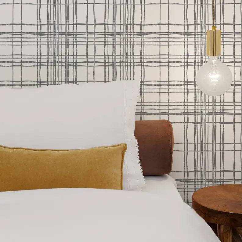 Organic Vinyl Canvas Peel & Stick Wallpaper Panel SBC-LTD